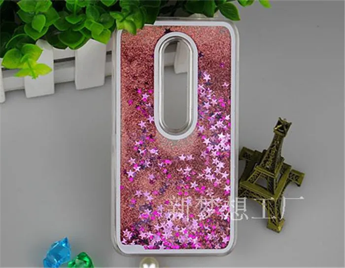 Мода Ясно Динамически Жидкостное Блеск Красочный Блестка Песок Плывун Case Cover для