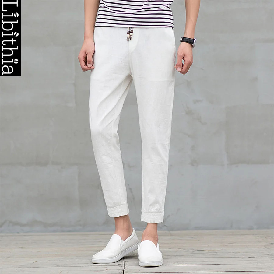 mens white ankle pants