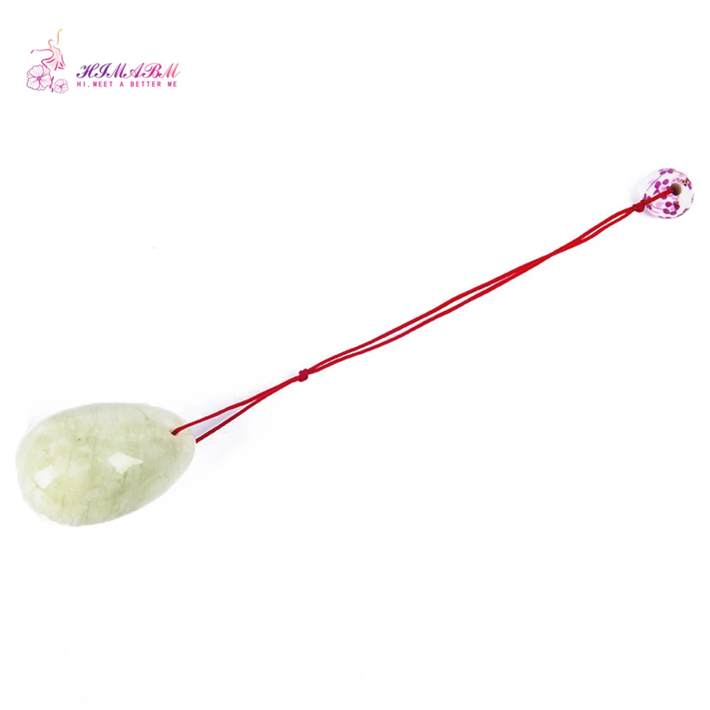 HIMABM 1 piece natural jade egg for Kegel Exercise pelvic floor muscles vaginal tightening exercise yoni egg ben wa ball HIMABM 1 piece natural jade egg for Kegel Exercise pelvic floor muscles vaginal tightening exercise yoni egg ben wa ball