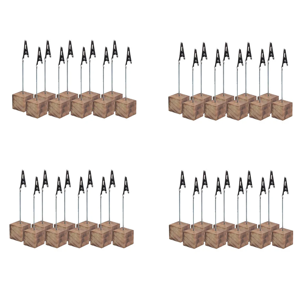 40Pcs Cube Wire Card Picture Memo Photo Clip Holder Desk Alligator Clip Gift
