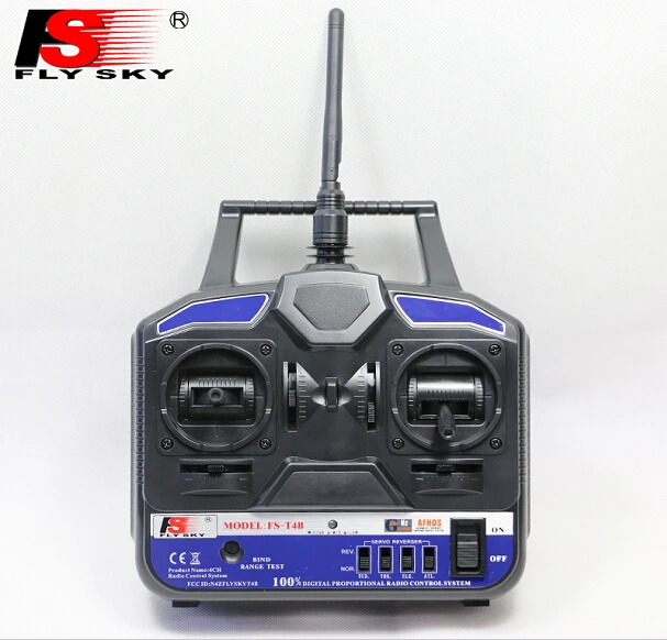 Original FS Flysky flysky 2.4G FS T4B 4CH Transmitter Simulator Car