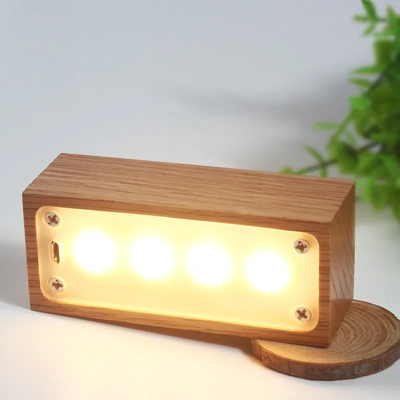 

Wooden LED Nightlight Touch Switch USB Night Lamp Warm Night magnetic LED Table Lamps Bedside Lamp Decorative Lighting