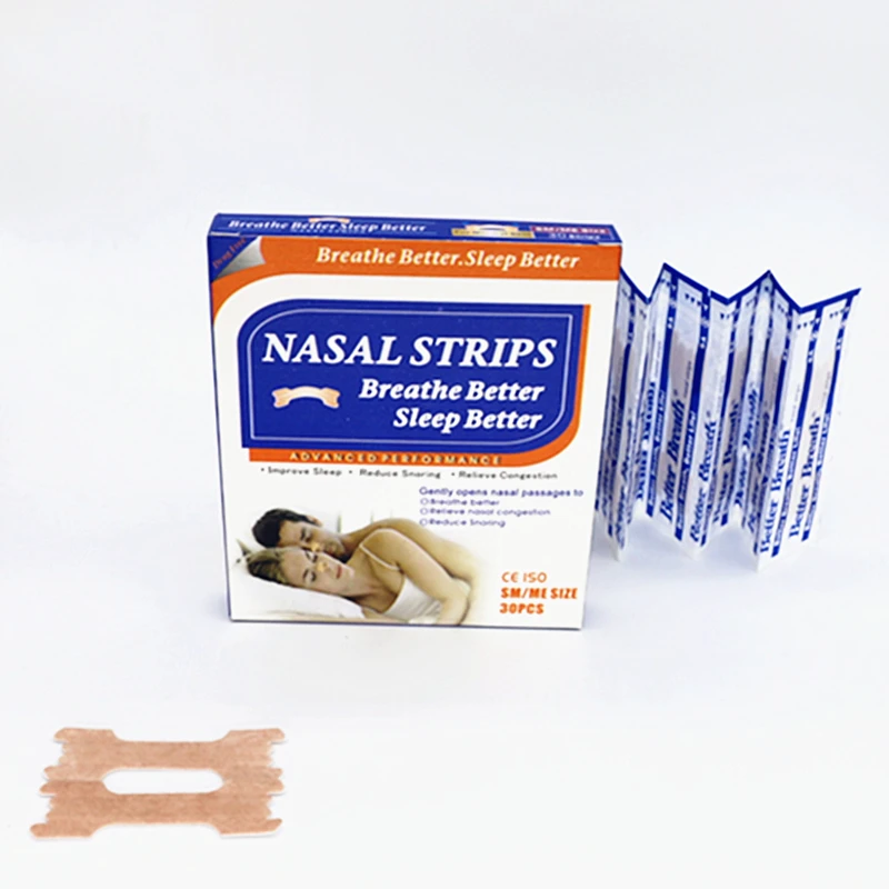 

30 pcs/box (55x16mm) High Quality Better Breathing Nasal Strips Anti Snoring Nasal Strips as Breathe Right
