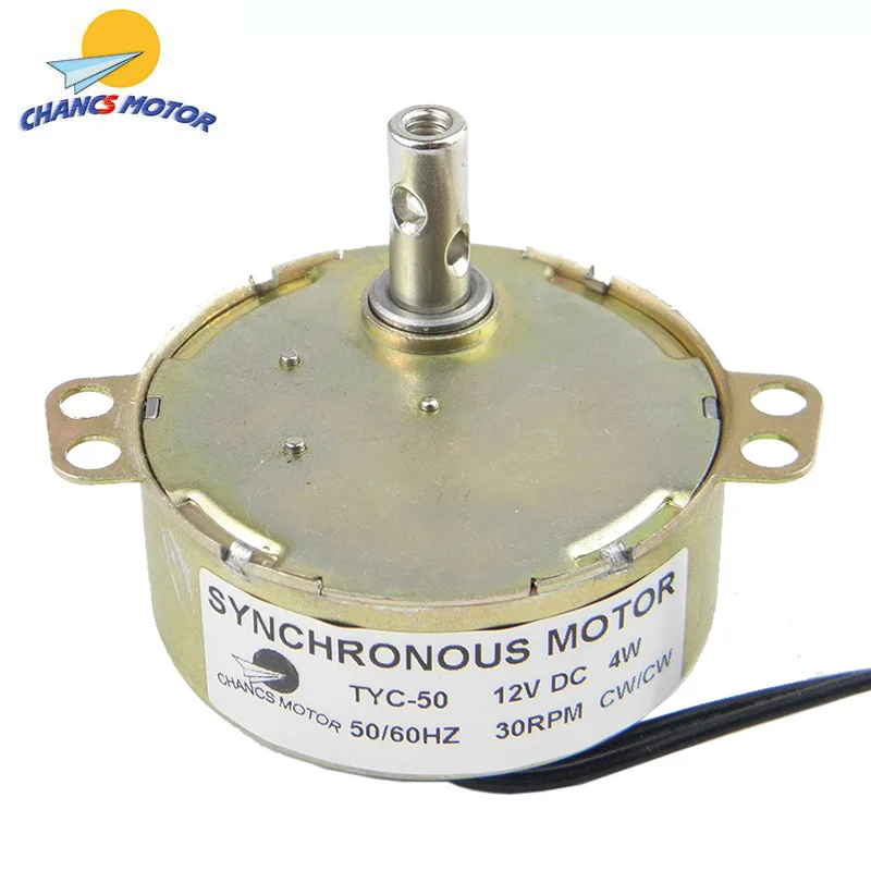 sourcing map Electric Motor Synchronous Motor Turntable Synchron Motor AC 12V 50/60Hz 4W 9-11RPM CCW/CW Direction