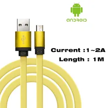 10 PCS Flat Noodle Metal Usb 2 0 Cable Micro Interface Rapid Data Sync Fast Charging