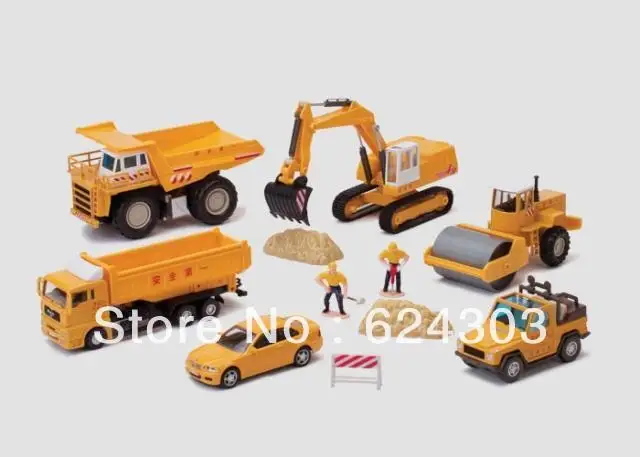 

Mining machine road roller dump engineering car set car model toys 0681 - 03