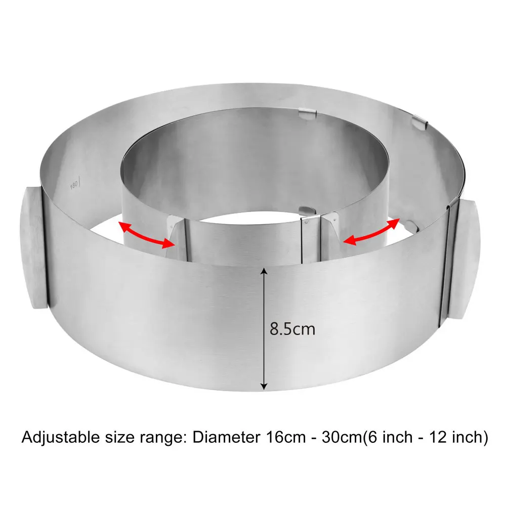 NICEYARD выдвижной 16-30 см круг мусс кольцо формы для торта размер формы Регулируемые формы для выпечки инструменты формы для выпечки