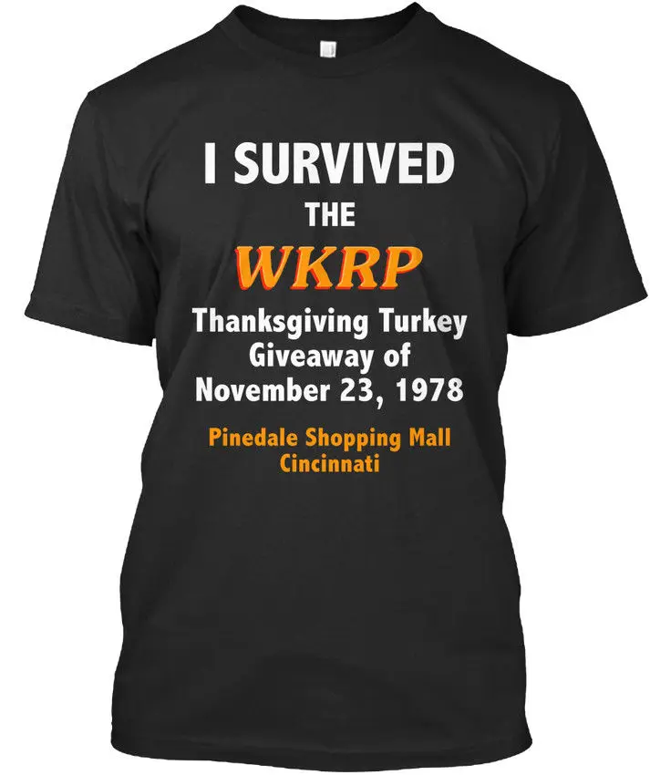 Wkrp Turkey Drop Survivor I Survived The Thanksgiving Premium Tee T