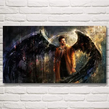 

FOOCAME Supernatural - Devil Ghost TV Series Art Silk Fabric Posters and Prints Picture Decorative Wall Painting Home Decoration