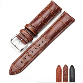 

neway Durable Leather Watch Band Strap Wrist Watchband Wristwatch Black Brown for Man Woman 14mm 16mm 18mm 20mm 22mm 24mm