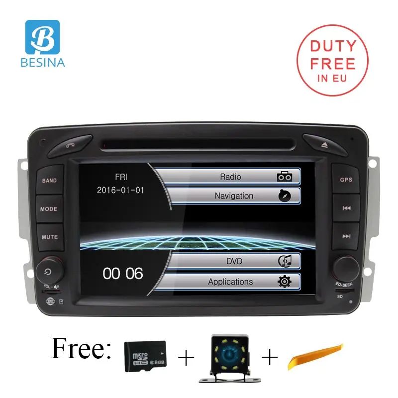 Besina автомобильный dvd плеер для Mercedes Benz W209/W203/M/ML/W163/Viano/W639/Vito 2 Din Автомобильный Радио