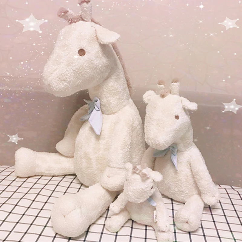 Edredón suave De Animales De peluche para bebé, muñeco De peluche De jirafa, decoración para dormitorio De niños, regalos para bebé