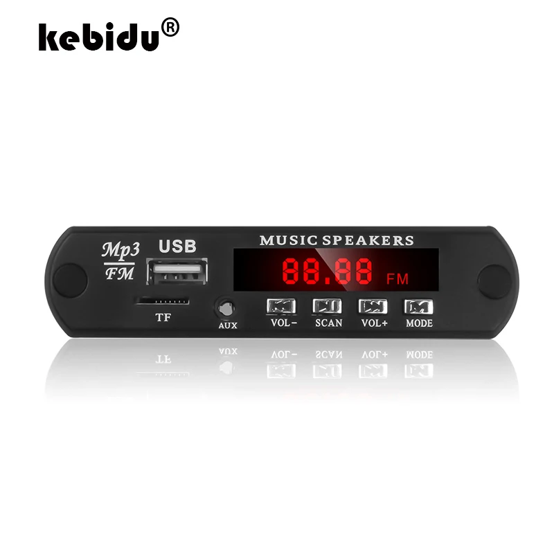 Kebidu беспроводной 5 в 12 В MP3 WMA WAV декодер плата аудио модуль USB TF радио для