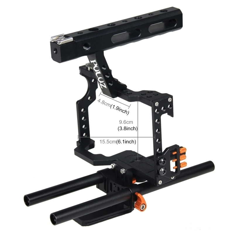 PULUZ For Sony A7 Camera Cage Handle Stabilizer CNC Aluminum Professional Accessories For Sony A7S A7R A6000 A6500 A6300 DMC-GH4