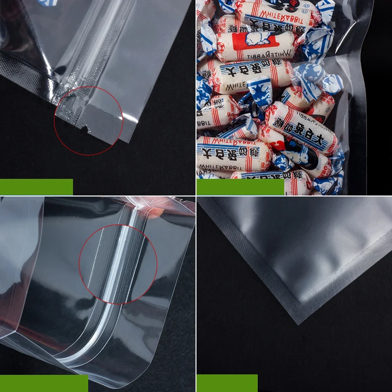 Мешки для термосварки PET Zip Lock Пластиковая упаковка Прозрачный пакет Ziplock
