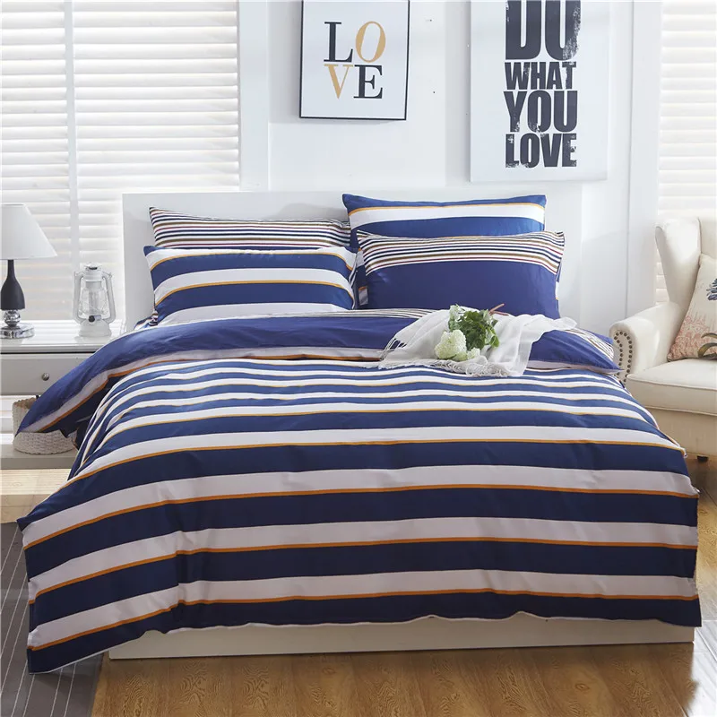 

Free Shipping Modern Style 100% Cotton Duvet Cover Set Bed Sheet Pillowcase King Size Super Soft Bedding Sets LIPA004