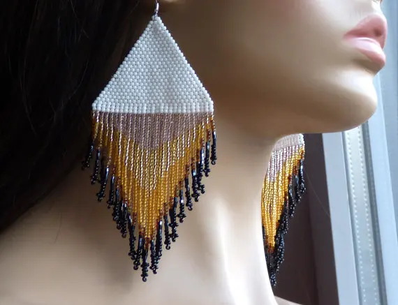 Go2boho Dropshipping Extra Large Earrings Native American Go2boho Dropshipping Extra Large Earrings Native American Inspired Long Earring Beadwork Miyuki Handmade Beaded Jewelry In Stud From