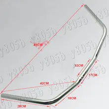 Универсальный хромированный руль мотоцикла " 25 мм Бар для Honda Yamaha Suzuki Kawasaki Custom вертолет крейсер