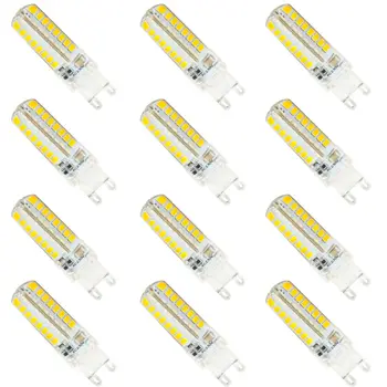 

12 Pack LED G9 220V 240V 9W AC LED Tower Light Bulb 64 2835 Led Silicon Crystal Spot Light Lamp White Warm White
