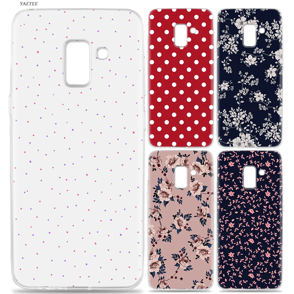 

Polka Dots Soft Case For Samsung Galaxy J4 J6 Plus J3 J5 J7 J8 J2 Pro 2018 2016 Offical Painted Cover Coque