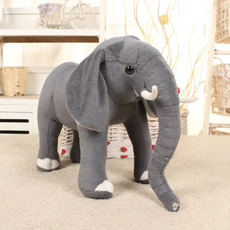 standing stuffed elephant