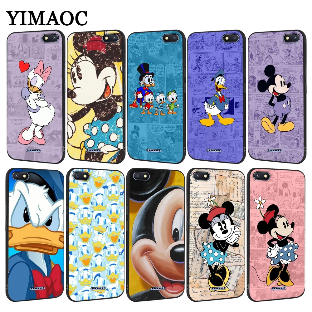 

YIMAOC Mickey Mouse and Donald Duck Soft Case for Redmi Note 4 4A 4X 5 Plus 5A Prime 6 Pro 6A 7 S2 Go