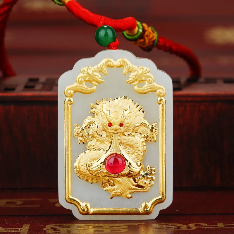 real jade dragon necklace