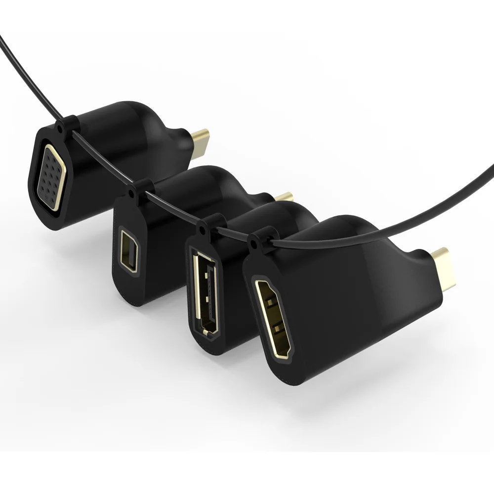 Тип C к HDMI 4K 60 Гц адаптер USB C к VGA DP Мини DP конвертер мужчин и женщин с брелок стиль для MacBook Galaxy S9