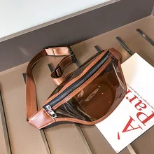 Женская поясная сумка, модная, простая, прозрачная, карманная, дикая, через плечо, нагрудная сумка, sac ceinture femme sac banana bel cantasi