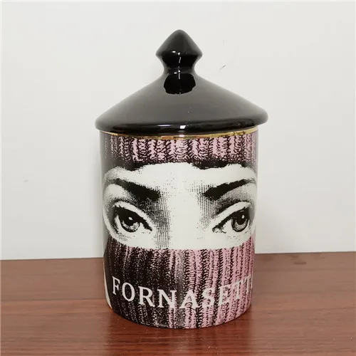 Fornasetti Подсвечники Канделябр Украшения Дома изысканный Керамика сахарной джеверлли хранения кувшин, чашка цветочных горшков под заказ домашний декор - Цвет: 13