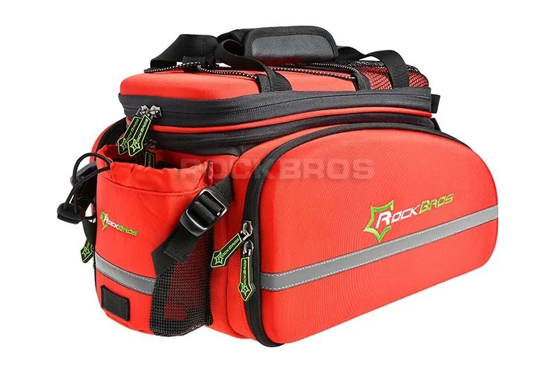 Flash Deal Rockbros 12L Mountain Bike Bag 3 In 1 Rear Rack Shoulder Sotrage Carrier Bags Handbag  Bicycle Trunk Cycling Saddle Bag 26