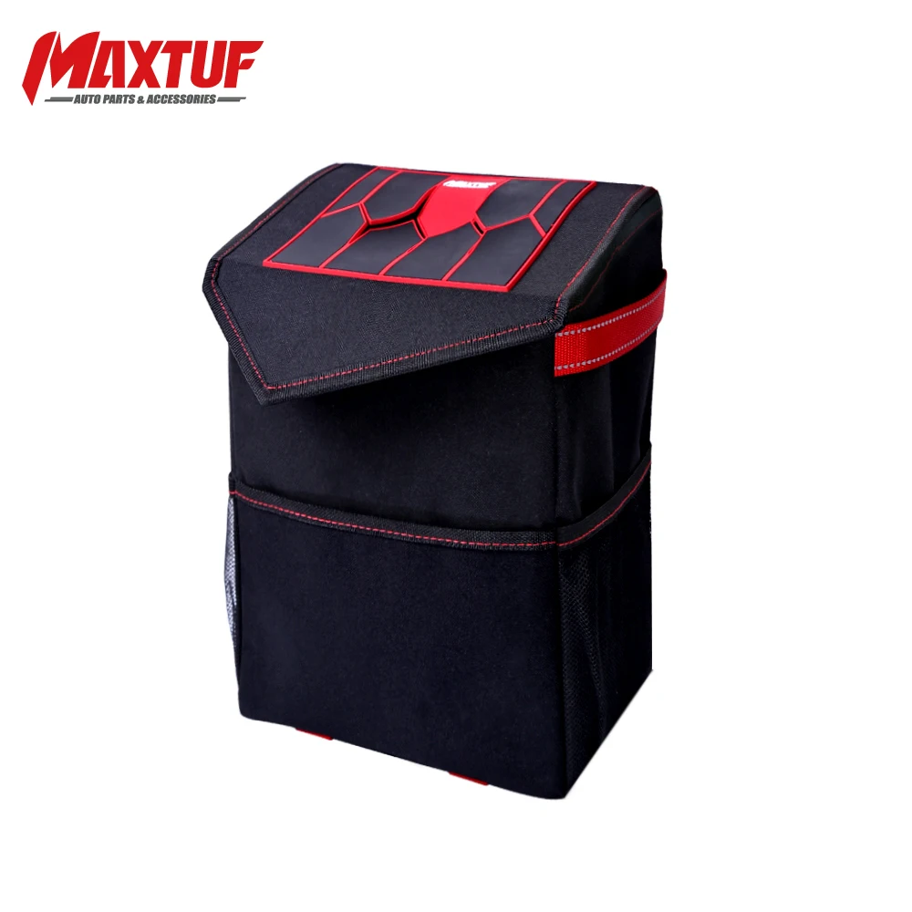 

MAXTUF Traveling Portable Car Trash Can - Collapsible Pop-up LeakProof Trash Bin Oxford Polyester MT652