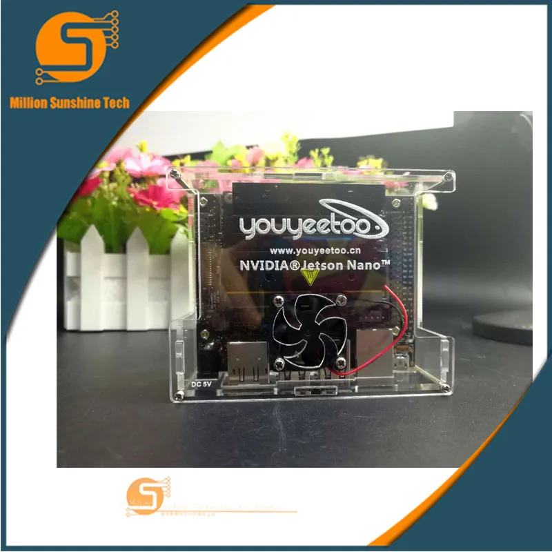 

Clear Acrylic Case and Cooling Fan for NVIDIA Jetson Nano Developer Kit