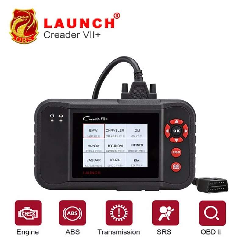 

Launch Creader VII+ VII plus Creader CRP123 Diagnostic Tool OBD2 Scanner OBDII Diesel Tools Auto Code Reader ABS Launch Scanner