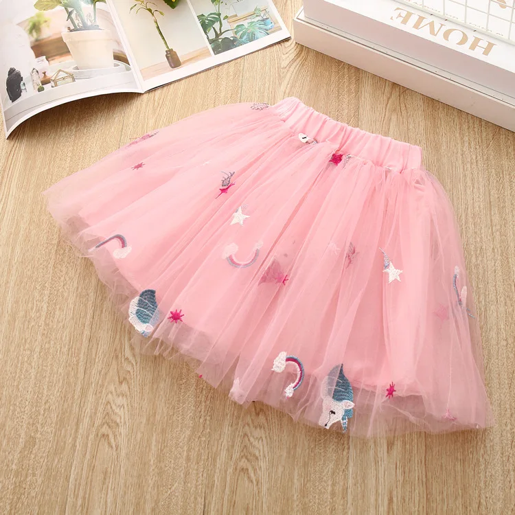 Toddler Kids Baby Girls Clothes Unicorn T-Shirt+Tulle Skirt 2PCS Birthday Outfits Suit Kids Children Summer Clothing Sets