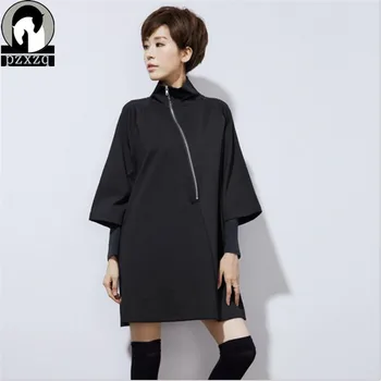 

Black 2019 Spring New Arrival Pullover Fashion Jackets For Womens Basic Coats Female Chaquetas Mujer Cropped Three Quarter Coat