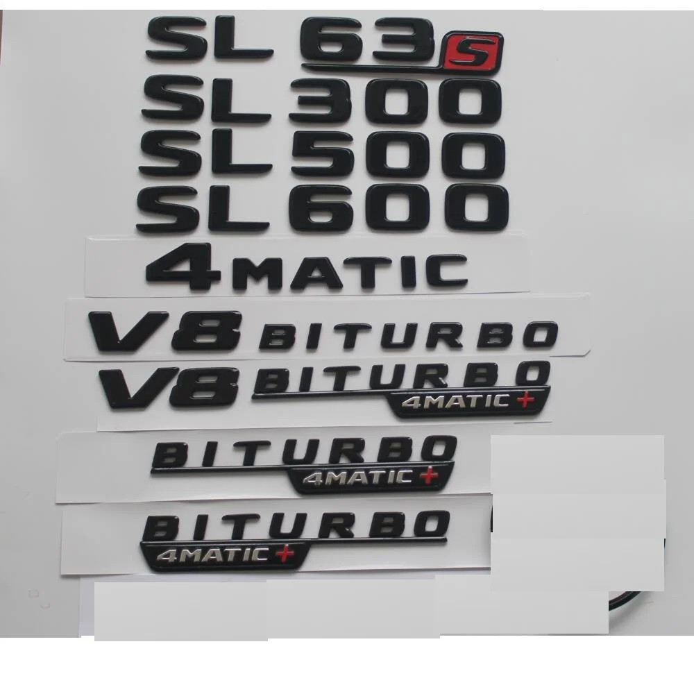 

Gloss Black For Mercedes Benz R230 R231 SL63 SL65 S63L S65L AMG SL350 SL400 SL500 4MATIC Trunk Rear Star Emblems Badges Emblem
