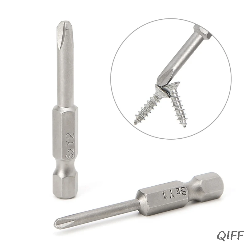 

2 Pcs 50mm Magnetic 1/4'' Hex Shank Tri-wing Y Tip Head Screwdriver Bits Set Mar28