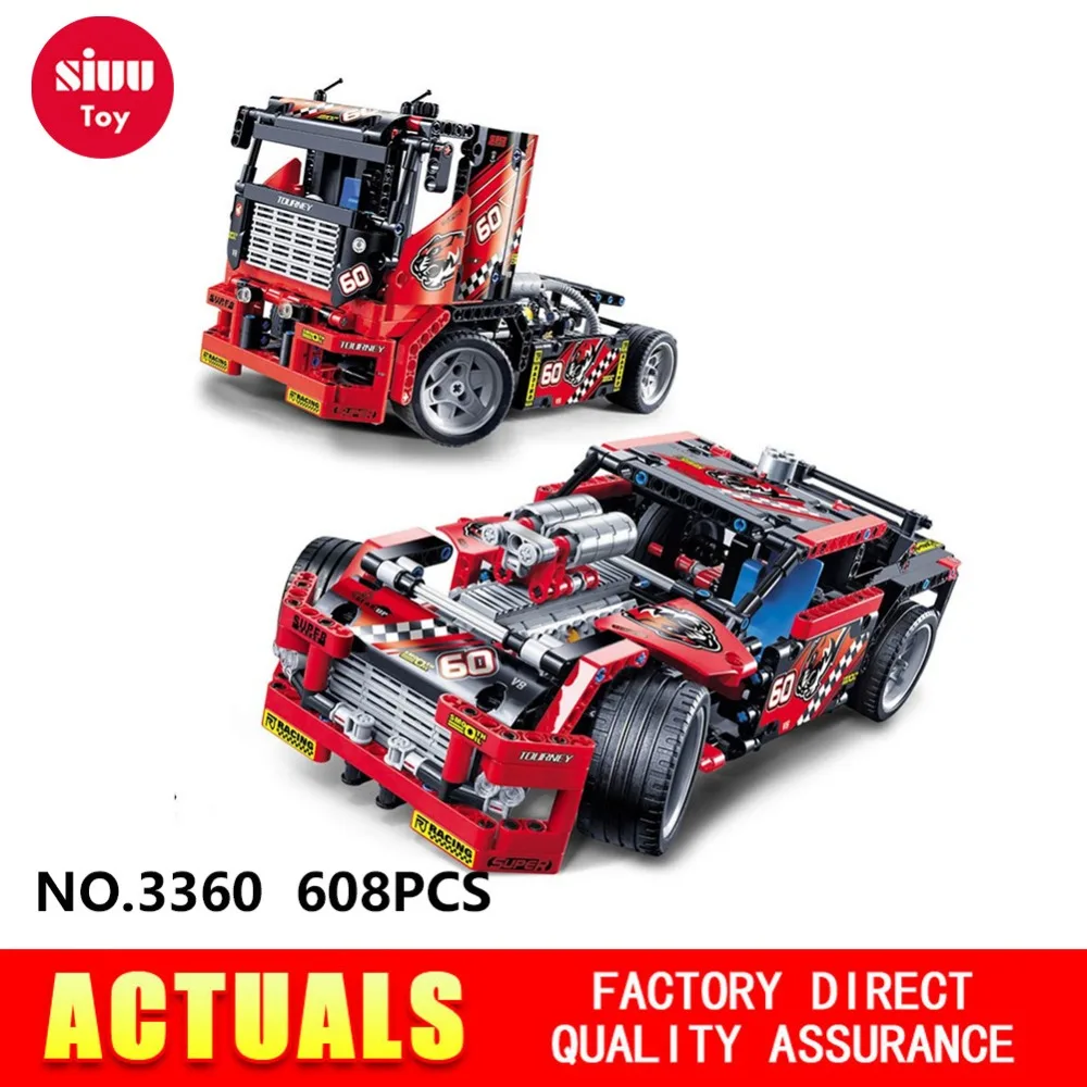 

Single Big Buiding Blocks Two forms convertible Red Racing Vehicle Hi-Teches Group Compatible with Legoes DIY Toys Gift GK30