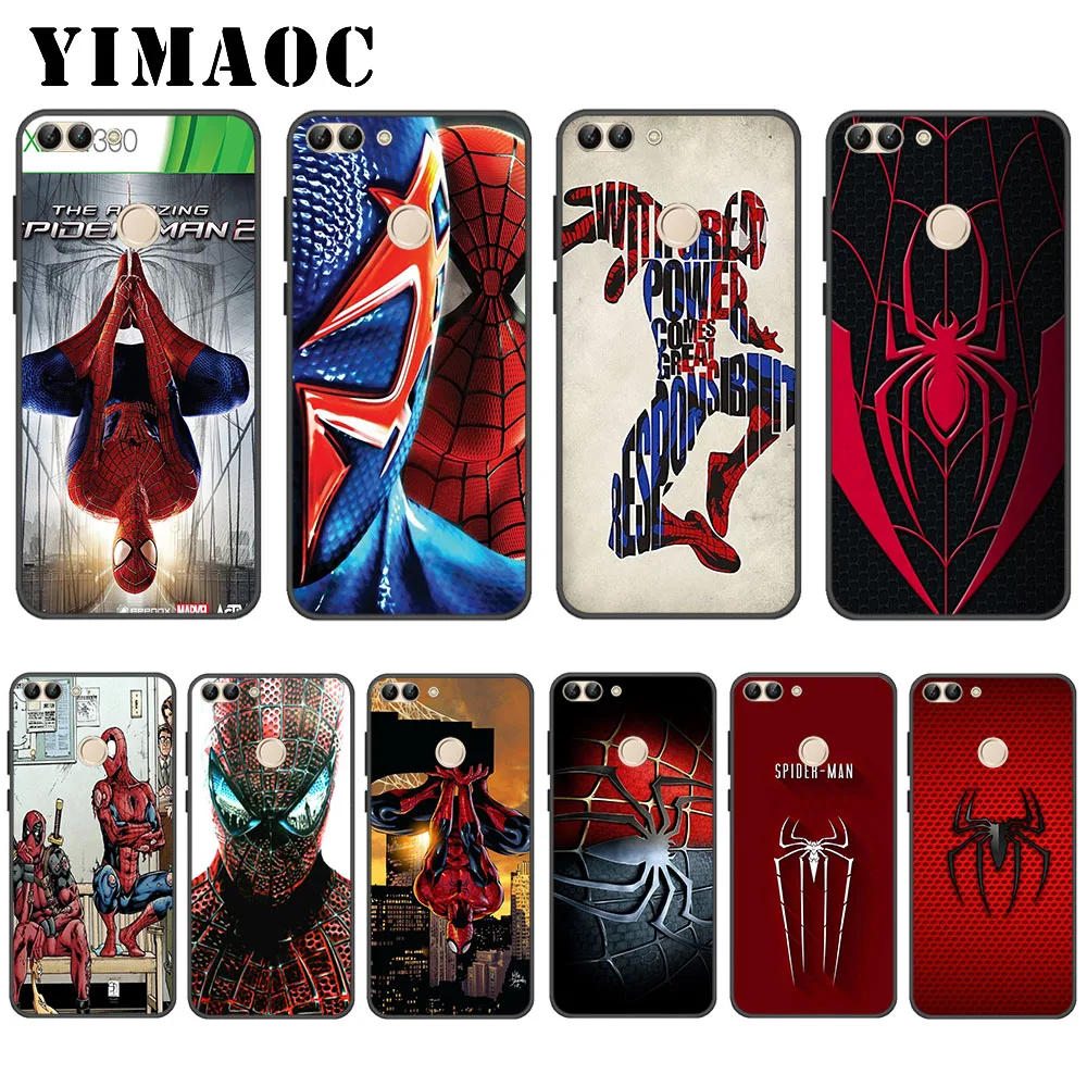 

YIMAOC Marvel Spiderman Soft Case for Huawei P20 P30 Lite Mini Plus Pro P Smart 2019