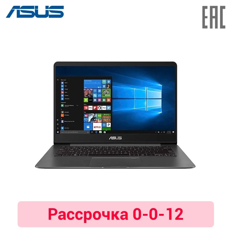 

Ноутбук Asus UX410UA-GV601T 14 "FHD/i5-8250U/12 GB/256 GB SSD/noDVD/Win10 серый (90NB0DL3-M12850)