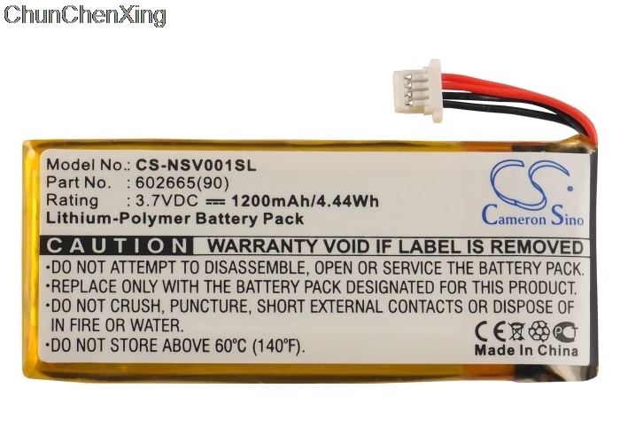 Cameron Sino 1200 мАч аккумулятор 602665(90) для Insignia NS NAV01|Цифровые аккумуляторы| |