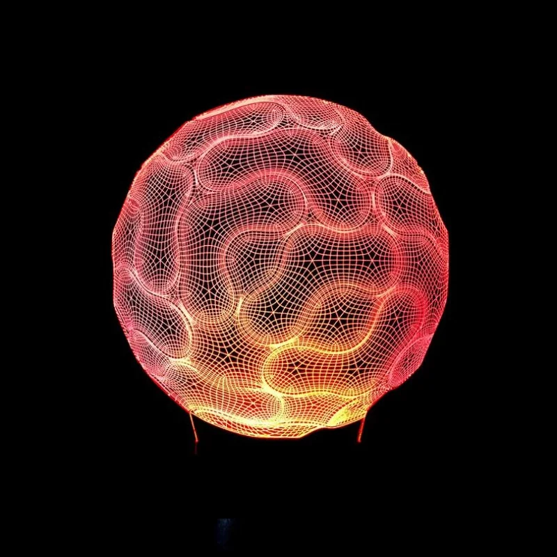 

3D visual Brain LED lamp Yoga meditator Multi-colored Acrylic Light Creative gift Home Furnishing Decoration