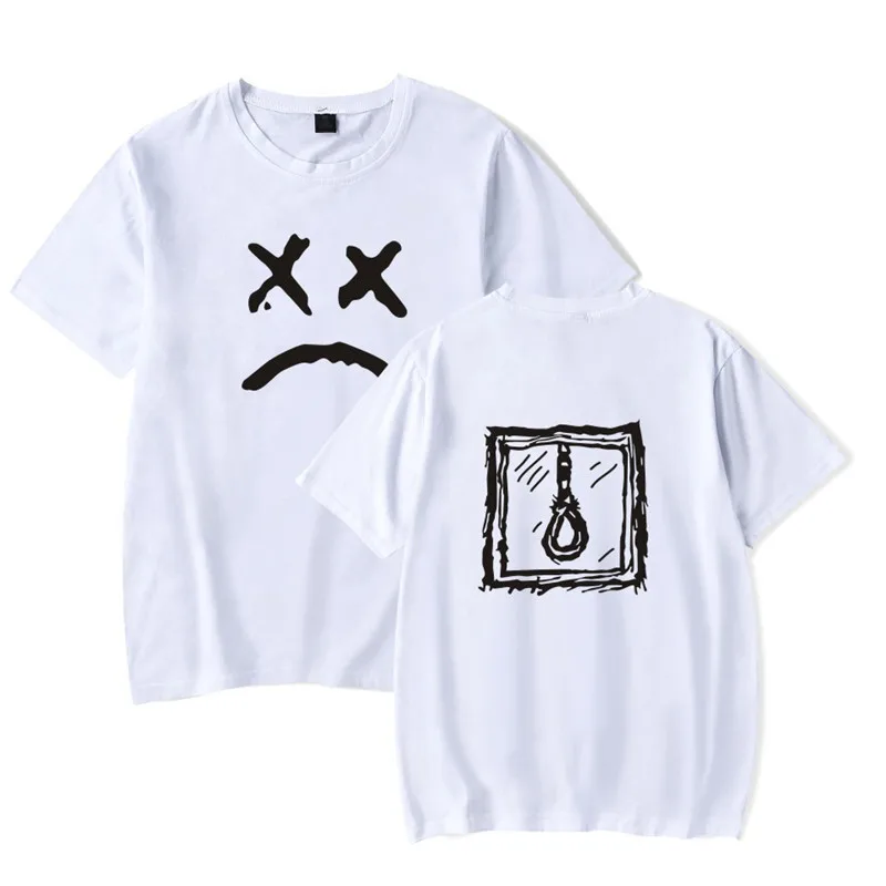 

Harajuku Double Sided Print T-Shirt Summer Sweatshirt Short Sleeve Streetwear Tops Hip Hop Lil Peep Casual T Shirt Men S5MC58