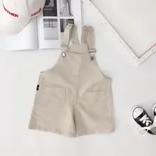 Новые модные комбинезоны для мальчиков и девочек, летние хлопковые детские шорты, 1-6 лет, PO693