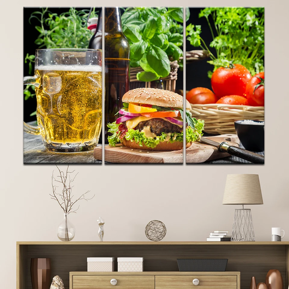 3pcs Kitchen Food Posters And Prints Wall Art Canvas Painting Cuadros