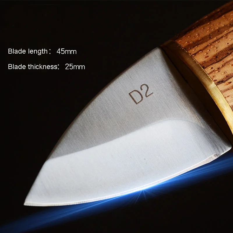 Portátil pequeño mango de madera de defensa cuchillo con cubierta de trabajo al aire libre Camping táctica de defensa personal Stinger Accesorios