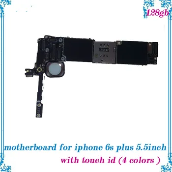 

Full function 128gb Unlocked for iphone 6s plus motherboard 5.5inch with touch id replace mainboard with full chips Logic Board