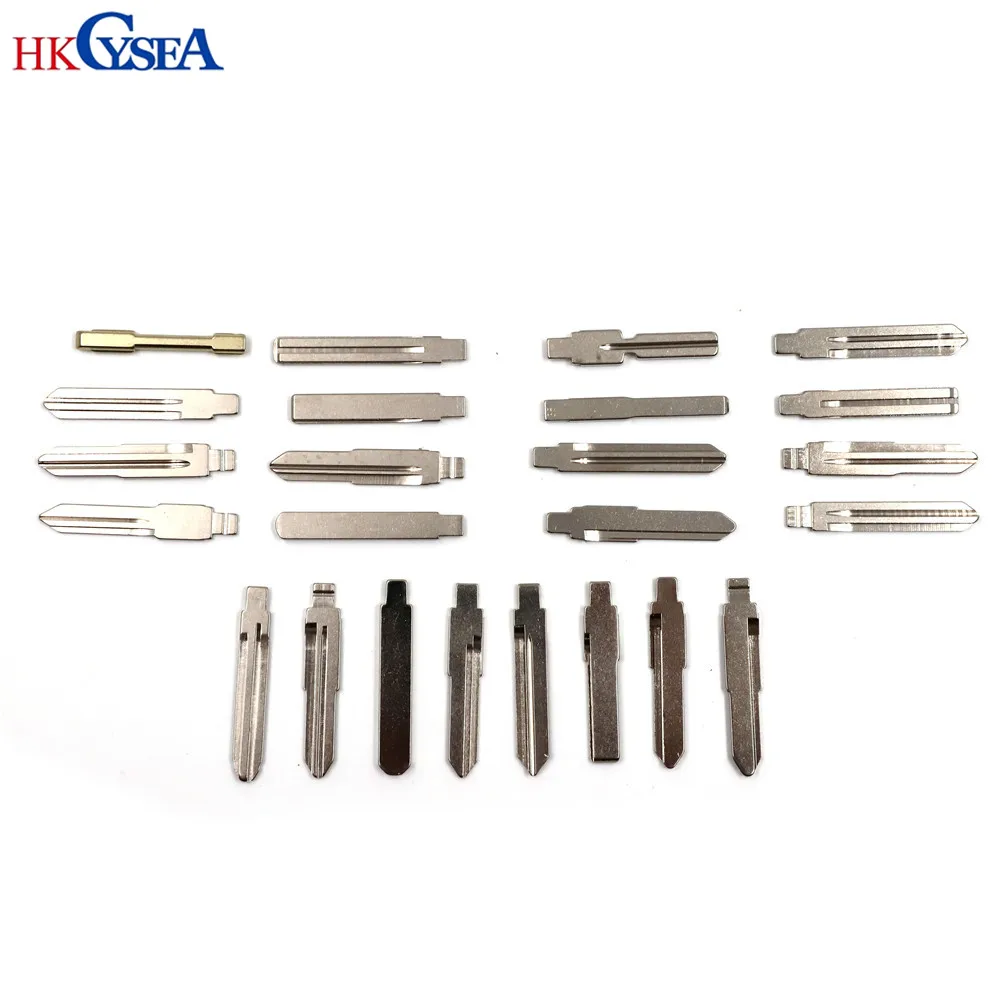 

HKCYSEA 24pcs/lot High quality Metal Blank Uncut Flip KD Remote Key Blades For KD900 Remotes
