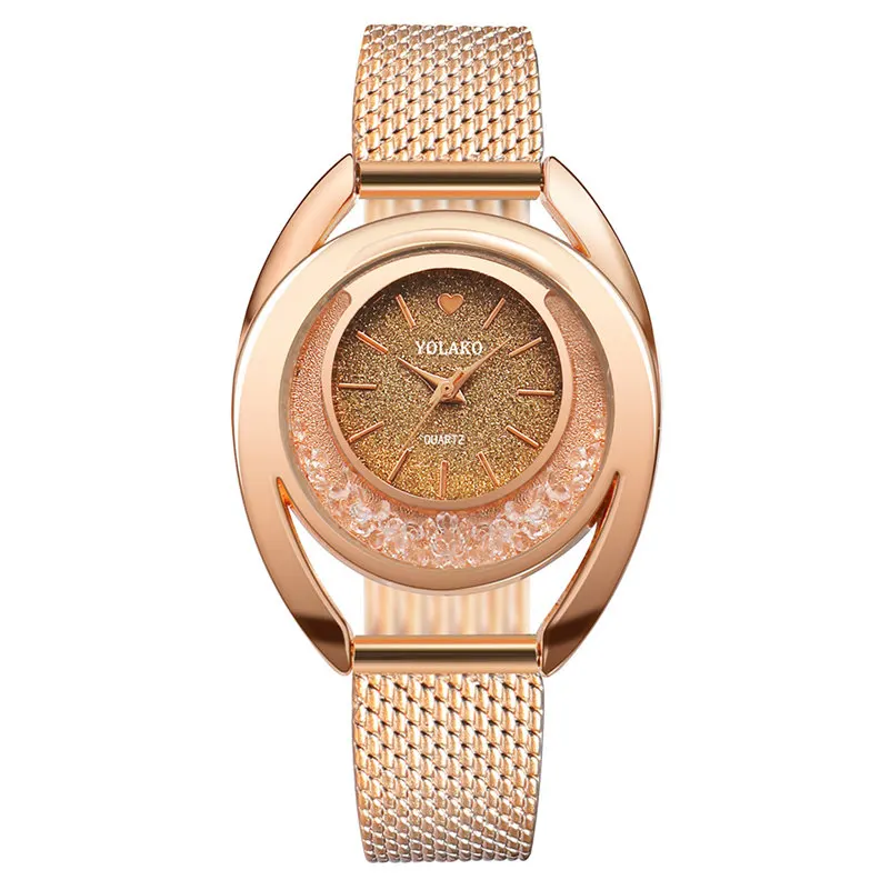 Женские часы, современная мода, розовое золото, нержавеющая сталь, квадратные наручные часы, стразы, кварцевые часы, роскошная женская одежда, часы# c - Цвет: Coffee